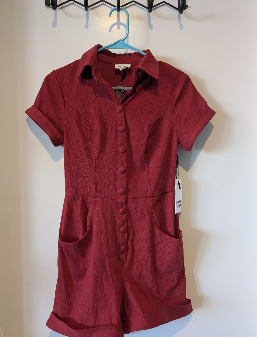Unique Vintage Red Romper